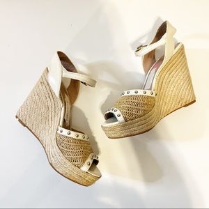 Vince Camuto Halen Leather Wedge Platform Sandals